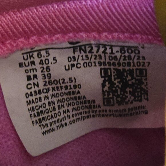 Nike Parris Goebel x Dunk Low Shoe Womens Size 9 Mens 7.5 Playful Pink Sneakers - Picture 10 of 10